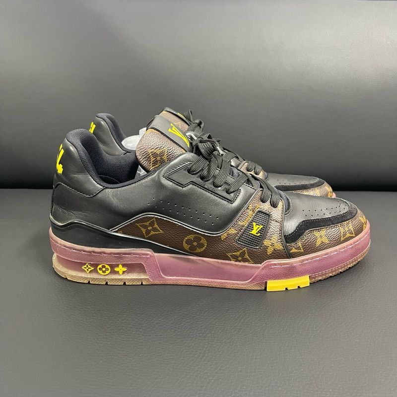 Louis Vuitton Louis Vuitton Trainer Casual Sneakers in Lakers Colors - Size US 8.5 / EU 41-42 - 3 Thumbnail
