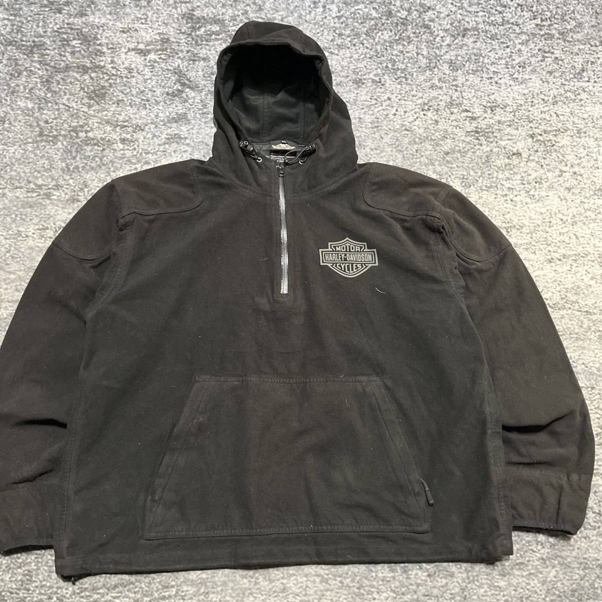 Harley Davidson VINTAGE HARLEY DAVIDSON BIKER LOGO WEATHERPROOF 1/4 JACKET Size US XL / EU 56 / 4 - 4 Thumbnail