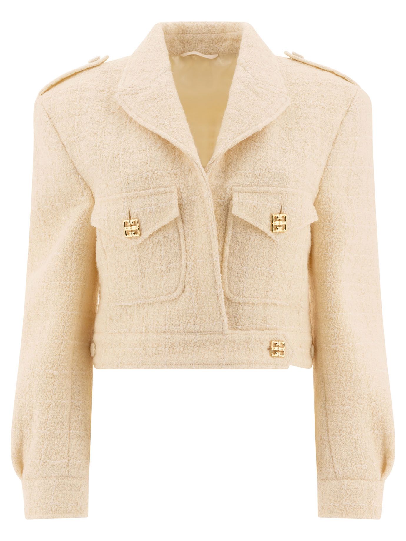 Givenchy Short Tweed Jacket With 4G Detail Size XS / US 0-2 / IT 36-38 - 1 Thumbnail