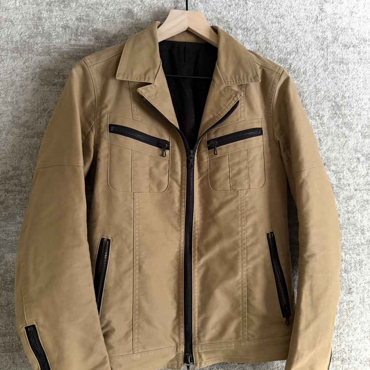 Shellac Early 2000's Shellac Double RiRi Zip Cotton Riders Jacket Size US M / EU 48-50 / 2 - 3 Thumbnail