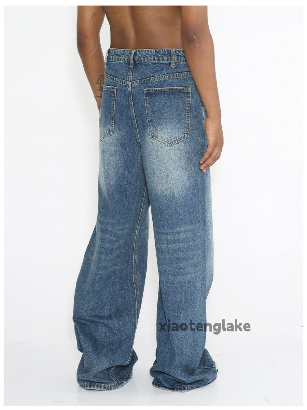 Jean × Vintage washed faded cleanfit yuppie loose baggy jeans Size US 32 / EU 48 - 4 Thumbnail