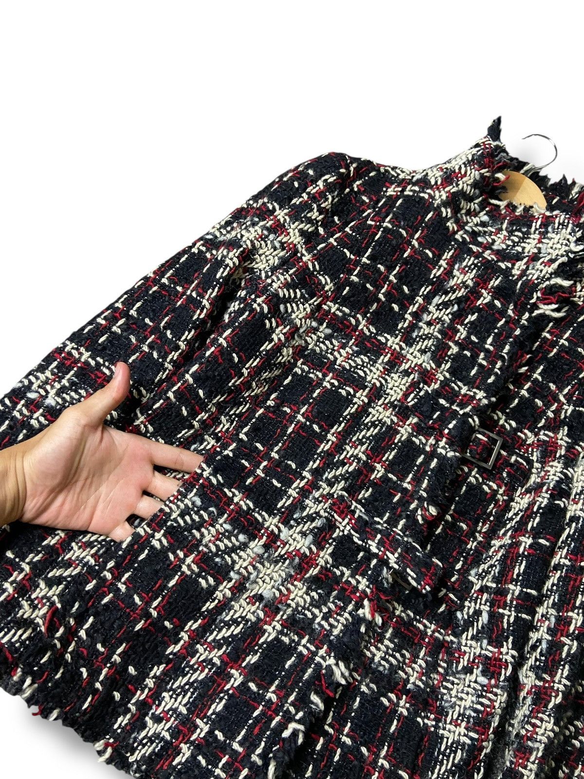 Zara Zara Women Tweed Cropped Jacket (148) Size XS / US 0-2 / IT 36-38 - 2 Thumbnail