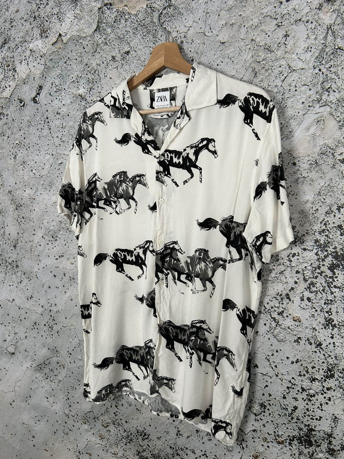 Zara Zara Horses Shirt Avant Garde Hawaiian Summer Alternative Size US M / EU 48-50 / 2 - 2 Thumbnail