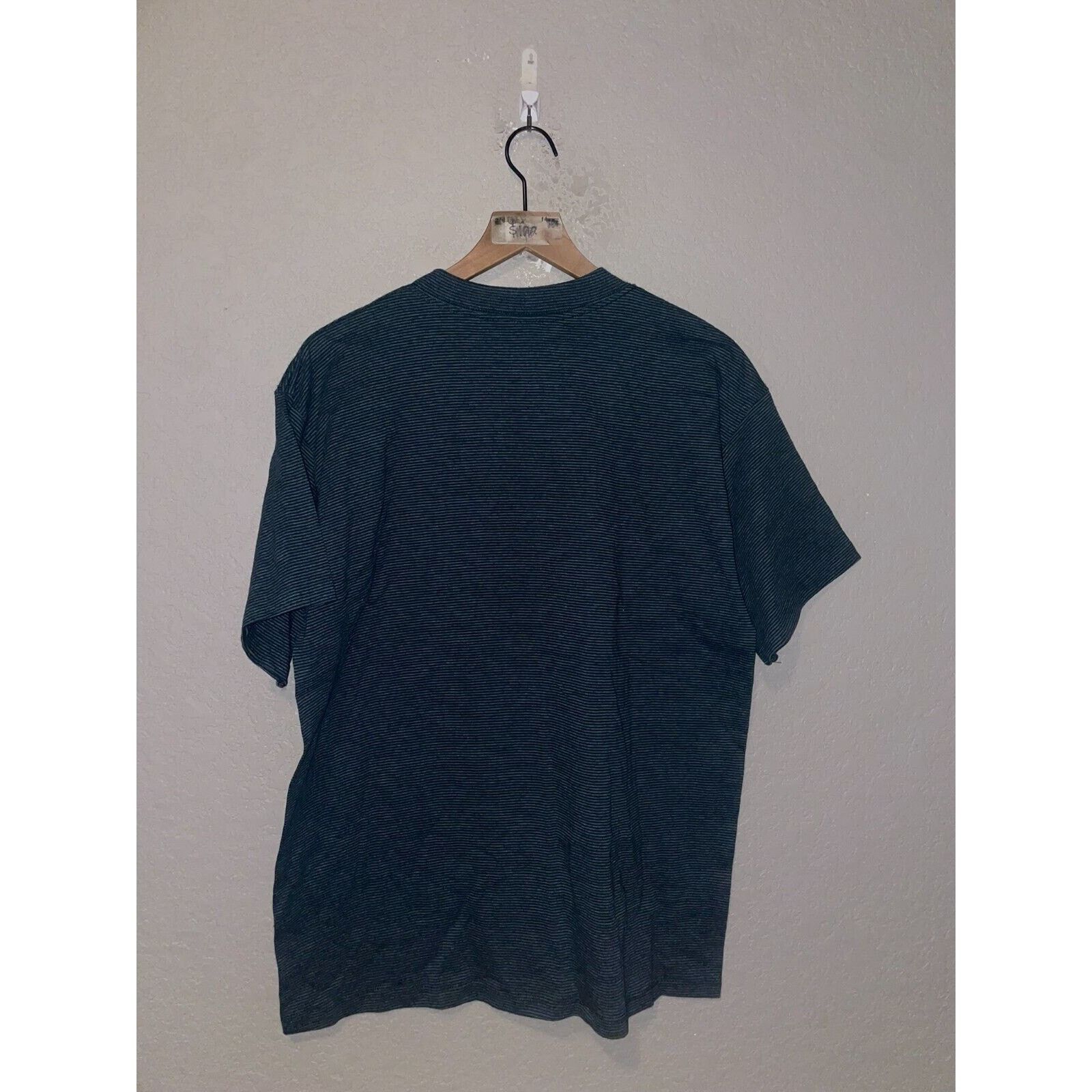 Vintage 90s Vintage Blue Ridge Nature Mountains Green Shirt Striped Size US L / EU 52-54 / 3 - 9 Thumbnail