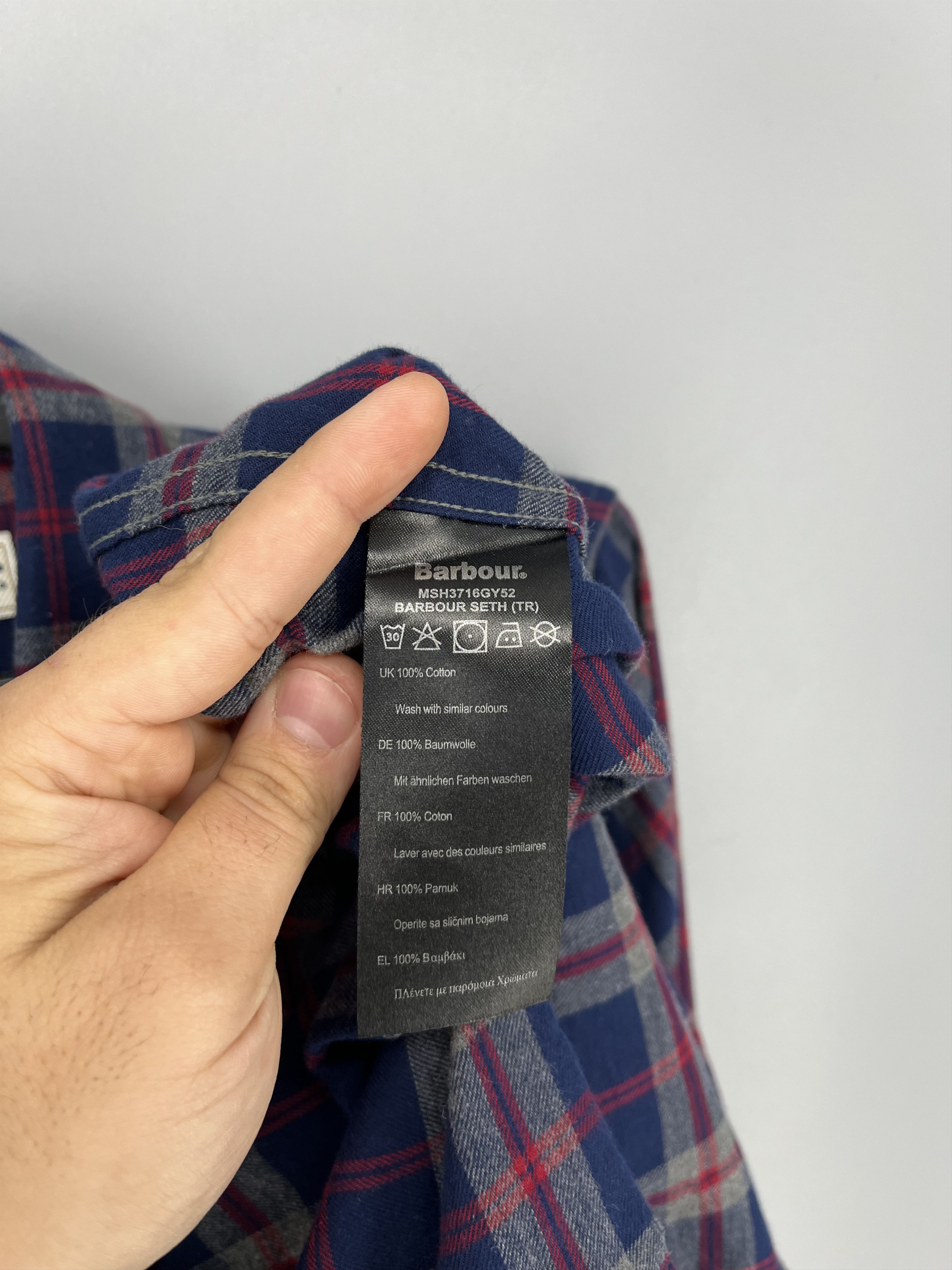 Barbour Vintage Y2K Barbour Tailored Flannel Shirt Size US M / EU 48-50 / 2 - 8 Thumbnail