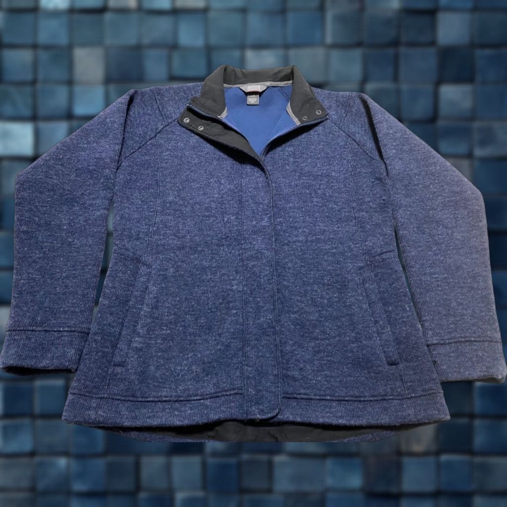 Outdoor Research Outdoor Research Jacket Womens Large Blue Full Zip Knit Wool Blend Pockets 90s Outdoor Theme Mens Womens Girls Boys Size M / US 6-8 / IT 42-44 - 1 Thumbnail