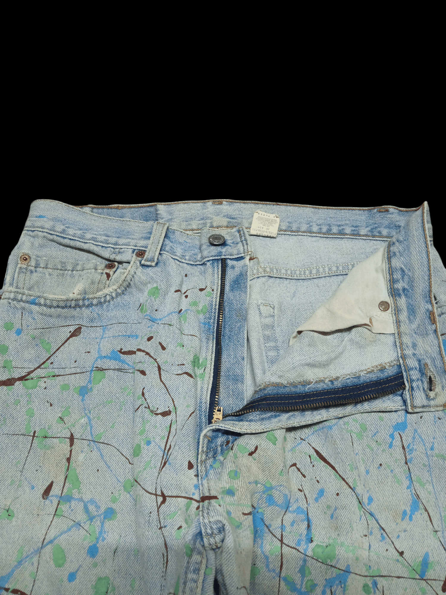 Levi's × Levi's Vintage Clothing vintage distressed levis 505 custom splatter paints Size US 33 - 6 Thumbnail