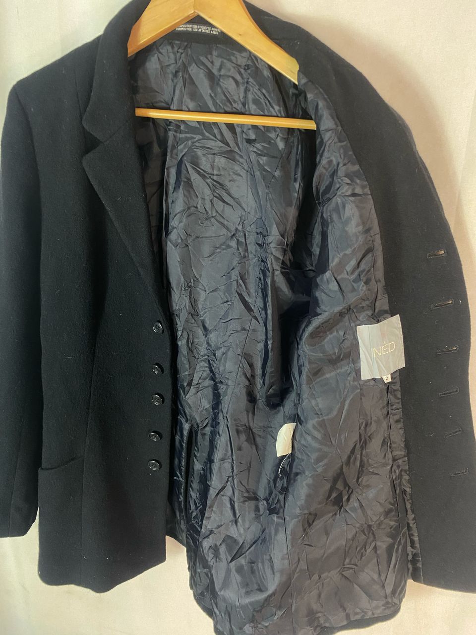 Japanese Brand × Yohji Yamamoto Unisex🔥Ined button up wool jacket by yohji Yamamoto Size US S / EU 44-46 / 1 - 4 Thumbnail