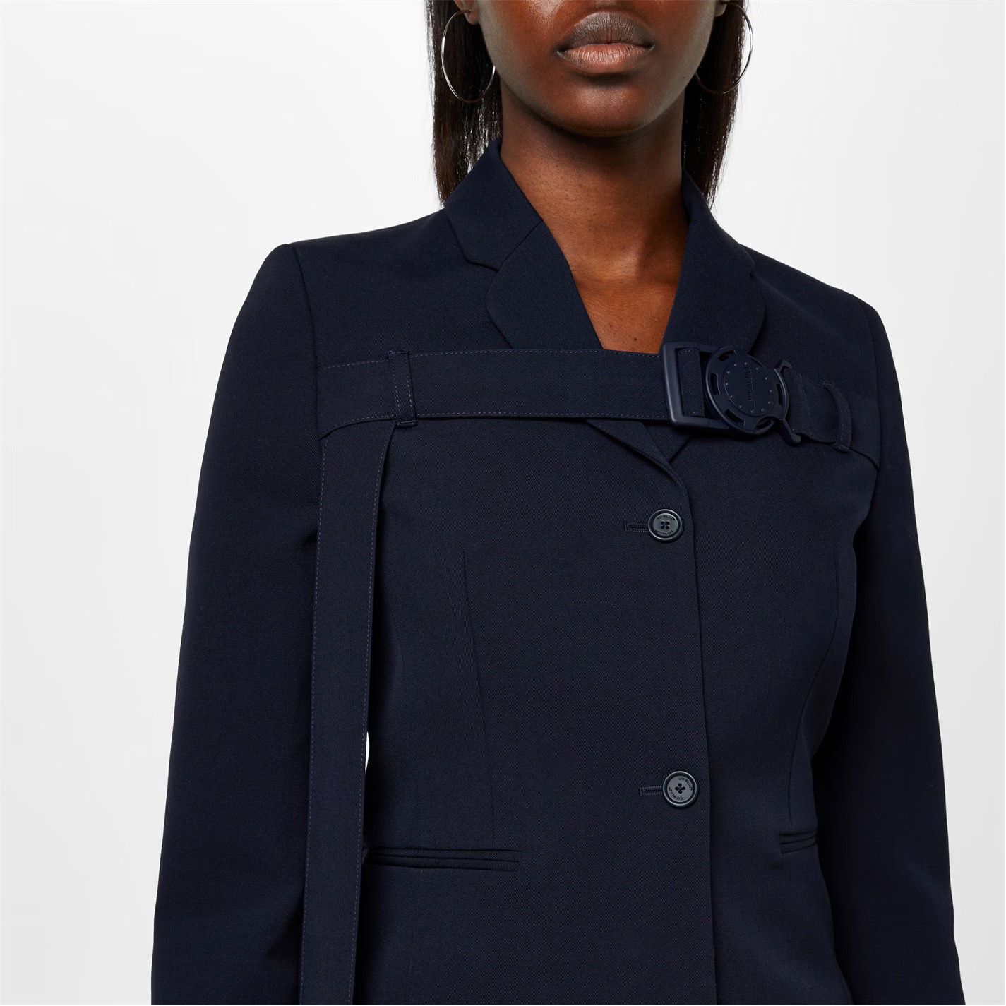 Off-White o1g2r1mq0125 Jacket in Navy Blue Size S / US 4 / IT 40 - 3 Thumbnail