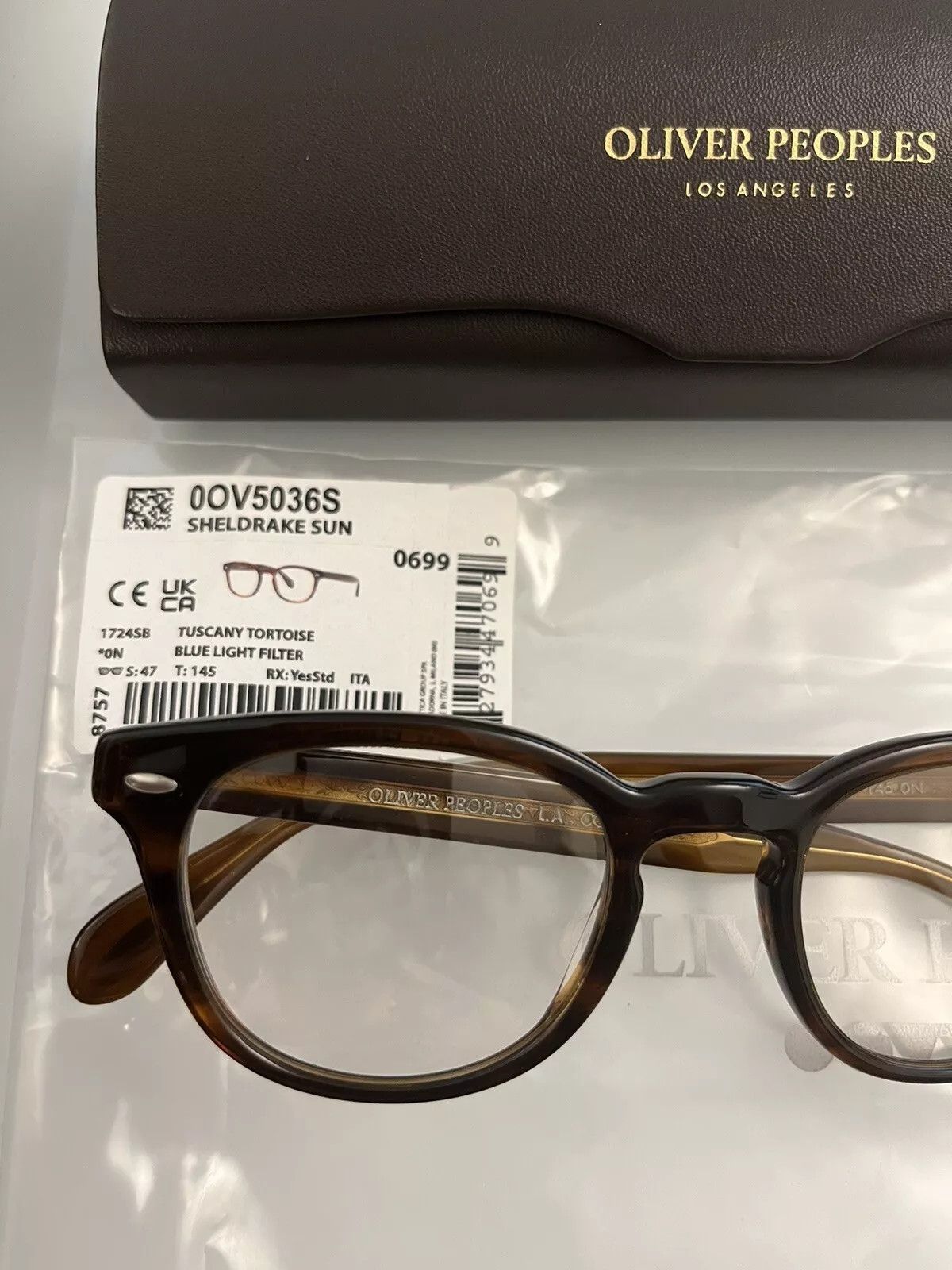 Oliver Peoples OLIVER PEOPLES SHELDRAKE 49mm Optical Size ONE SIZE - 5 Thumbnail