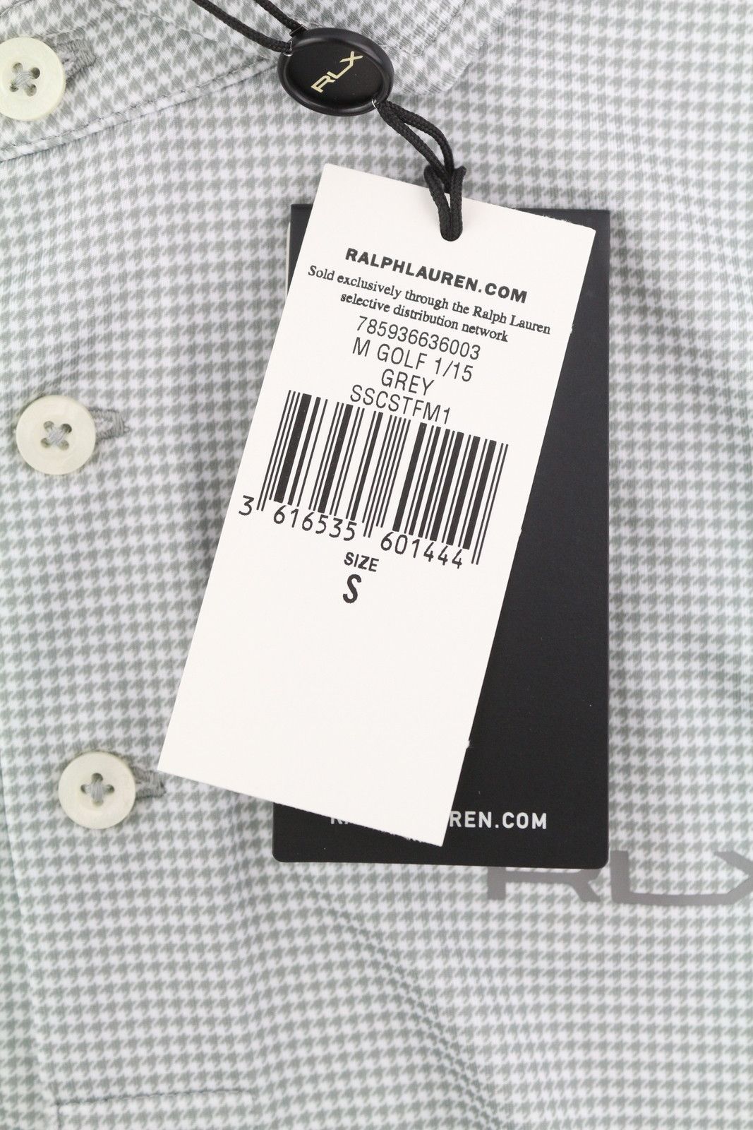 RLX Ralph Lauren GOLF S Grey Houndstooth Polo Tee 84574 Size US S / EU 44-46 / 1 - 8 Thumbnail