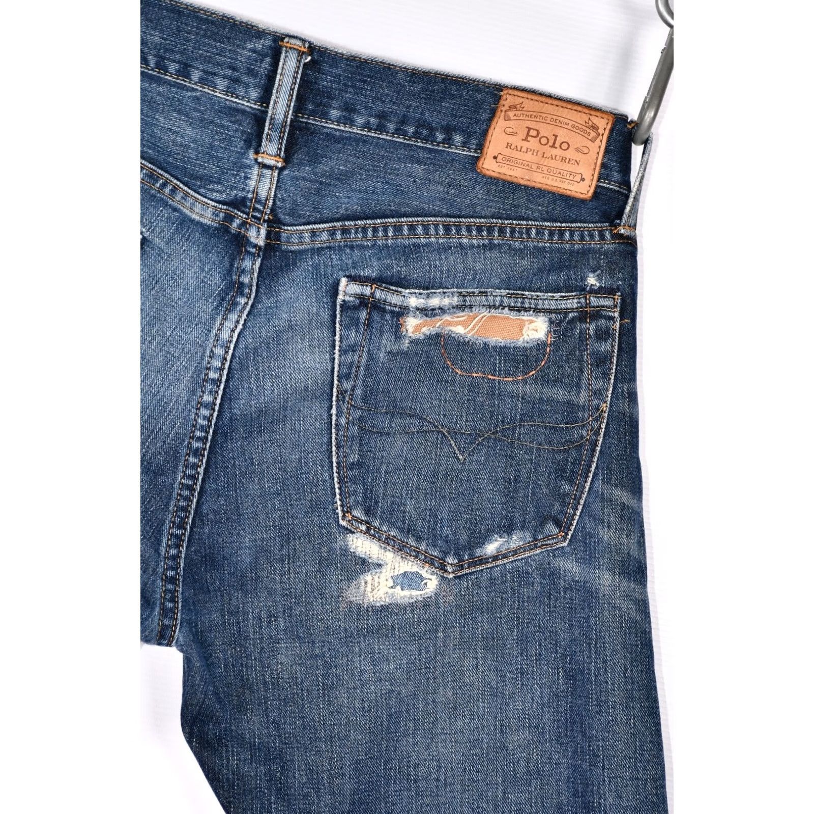 Polo Ralph Lauren Polo Ralph Lauren Sullivan Slim Patches Distressed Jeans W32 L30 Men Jeans 5-Pocket Blue 100% Cotton Vintage No Size US XS / EU 42 / 0 - 6 Thumbnail