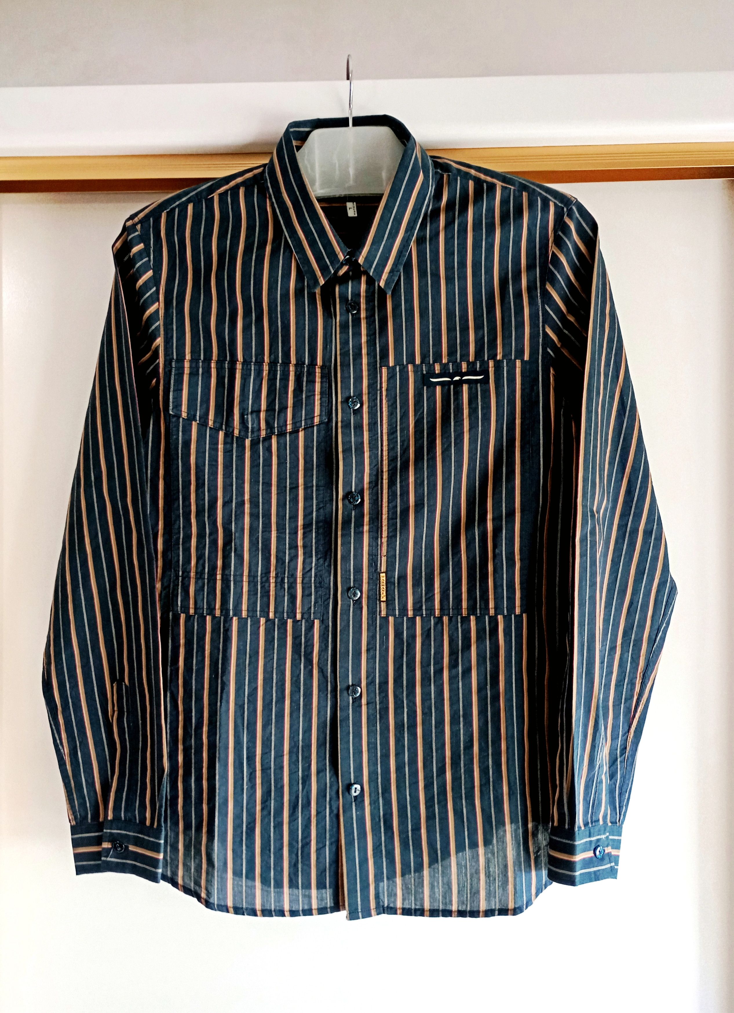 Armani Armani Jeans vintage designer striped shirt Size US M / EU 48-50 / 2 - 1 Thumbnail