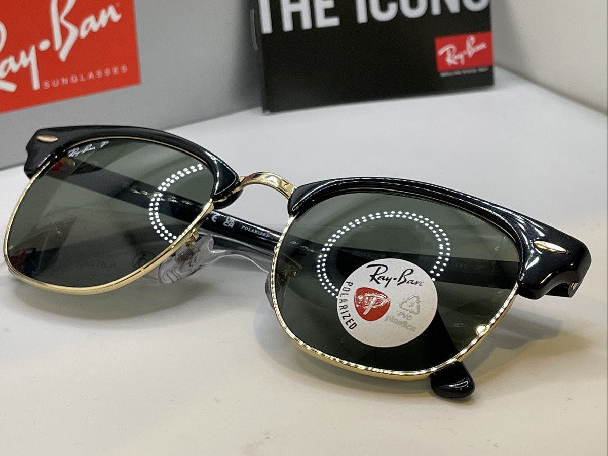 RayBan RAYBAN RB3016 901 58 Black Square Polarized 51 mm Sunglasses Size ONE SIZE - 6 Thumbnail
