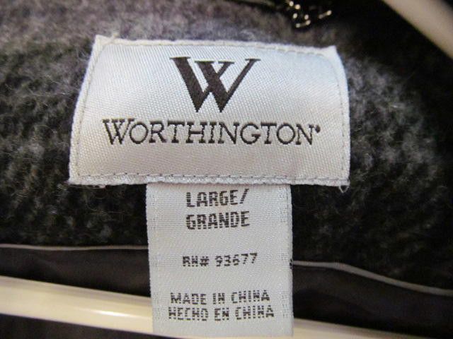 Worthington Stylish Women's Plaid Peacoat in Purple and Gray Size L / US 10 / IT 46 - 2 Thumbnail