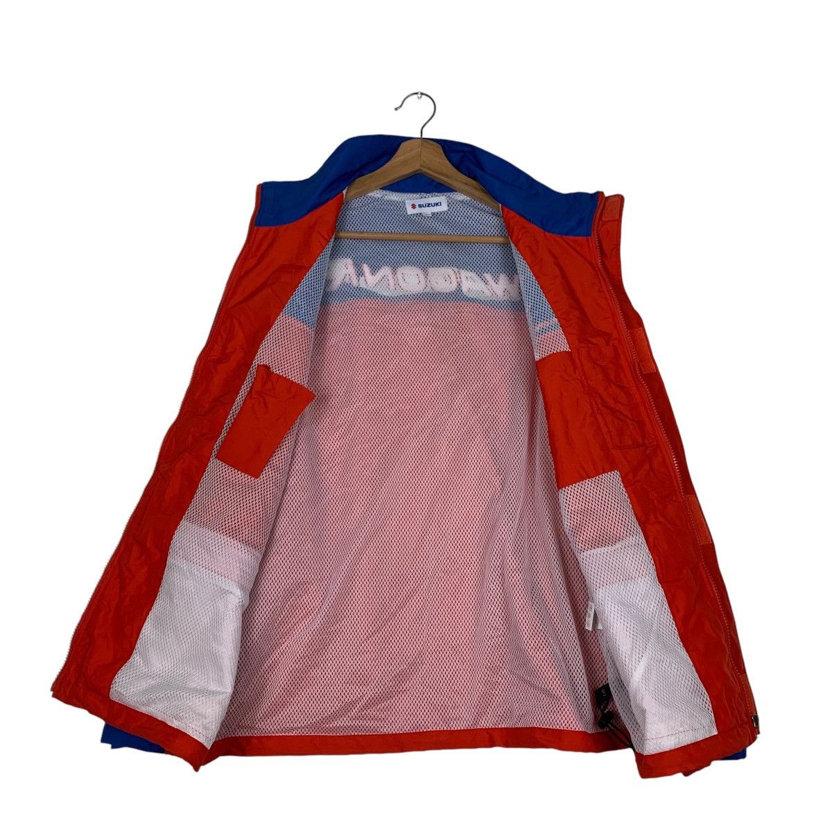 Vintage SUZUKI WAGON R Red Blue Coloblock Jacket #1272-C57 Size US L / EU 52-54 / 3 - 11 Thumbnail