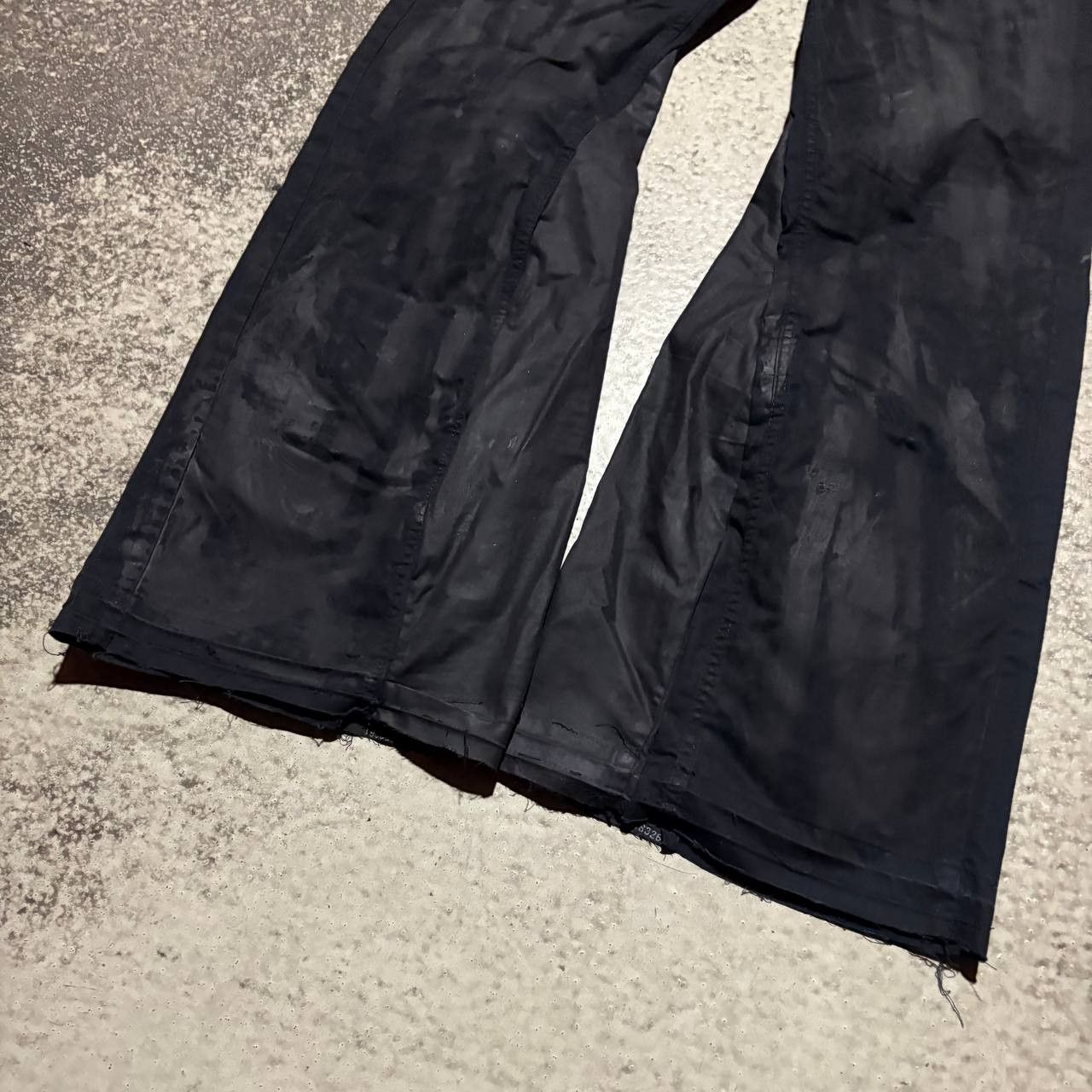 Japanese Brand Custom Black Baggy Distressed Jeans Painted Wide Leg Size US 31 - 7 Thumbnail