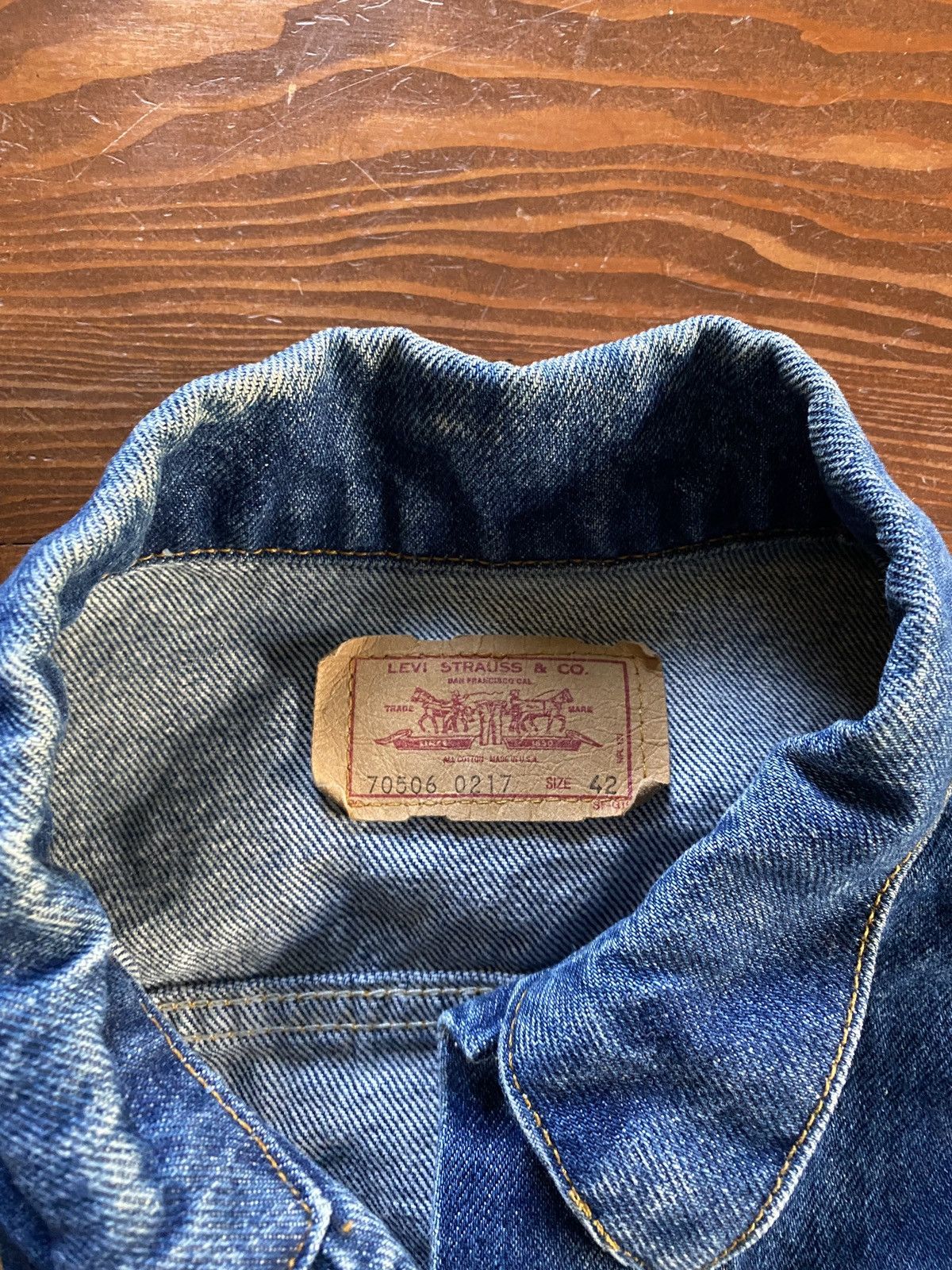 Levi's Vintage 80’s Levi’s Denim Trucker Jean Jacket Short Size US M / EU 48-50 / 2 - 6 Thumbnail