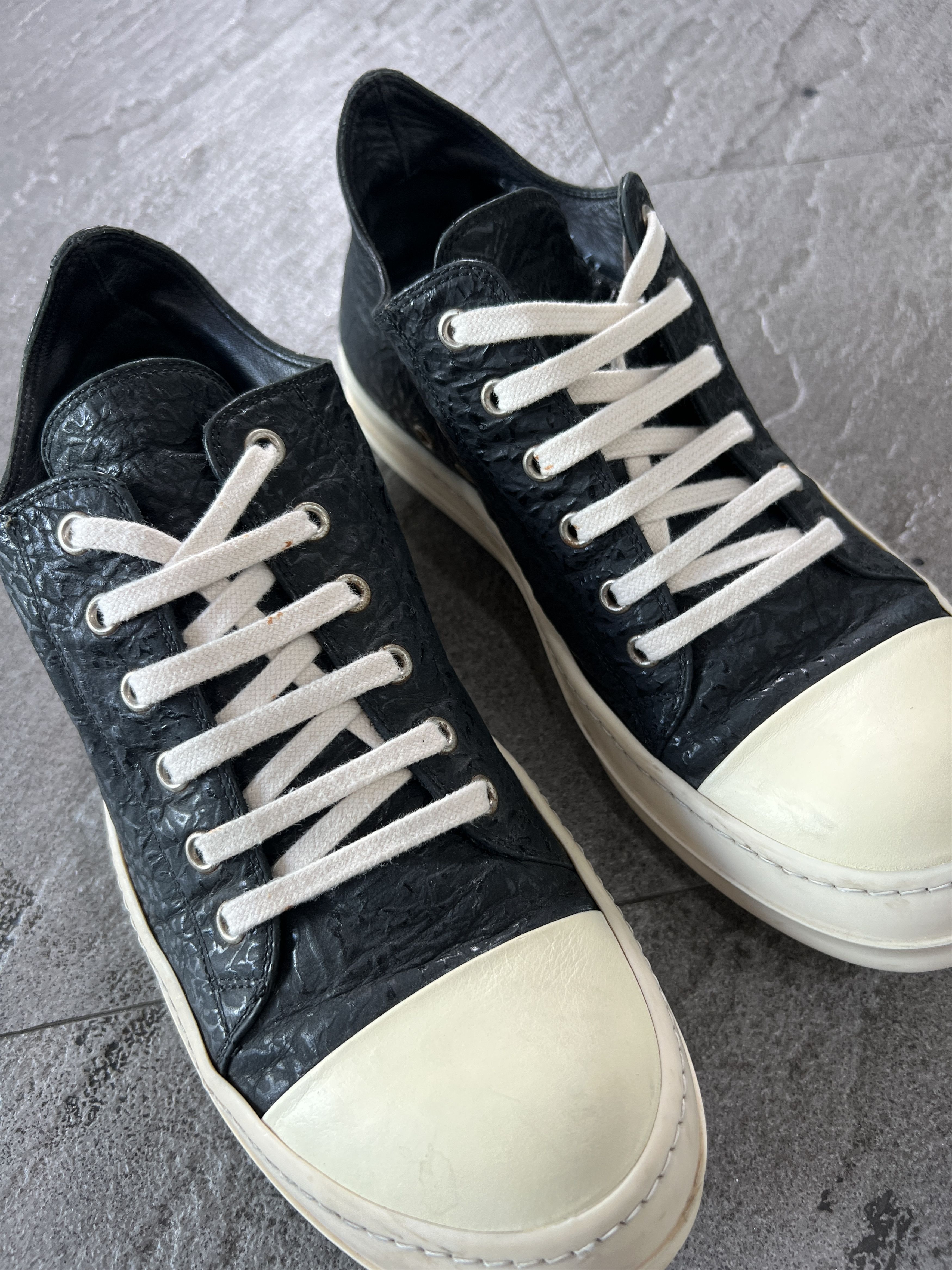 Rick Owens Rick Owens Ramones Low Leather Sneakers Black EU41 Size US 8 / EU 41 - 5 Thumbnail