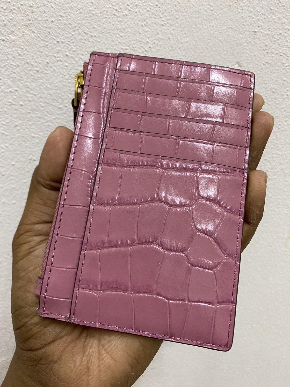 Tory Burch Tory Burch Britten Croc Zip Card Case Size ONE SIZE - 4 Thumbnail