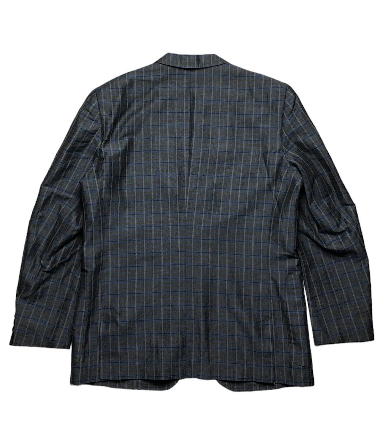 Vintage Lanvin vintage unlined checkered linen/cotton blazer Size 50R - 2 Thumbnail