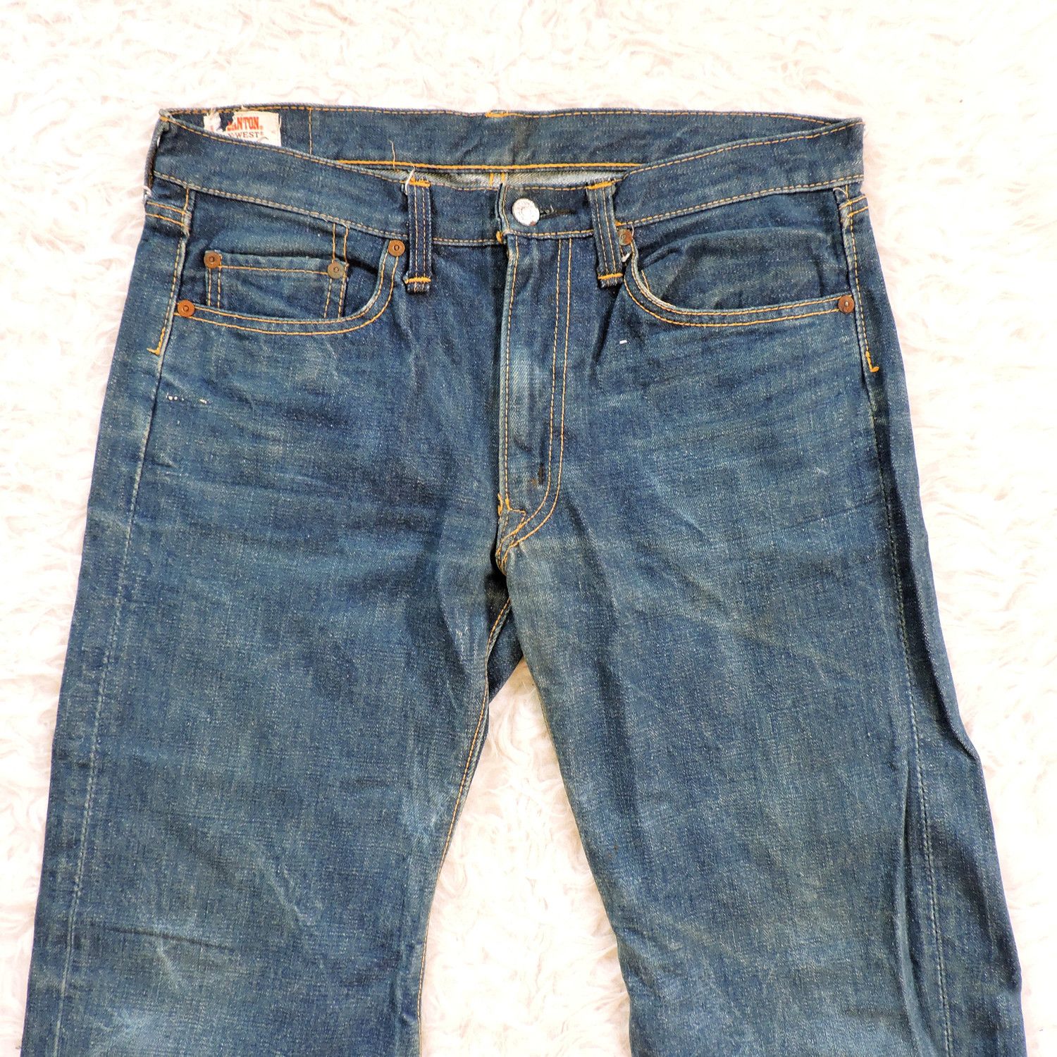 Japanese Brand CANTON X-WEST SAILOR LOT 1251T DENIM LONG PANTS Size US 31 - 2 Thumbnail