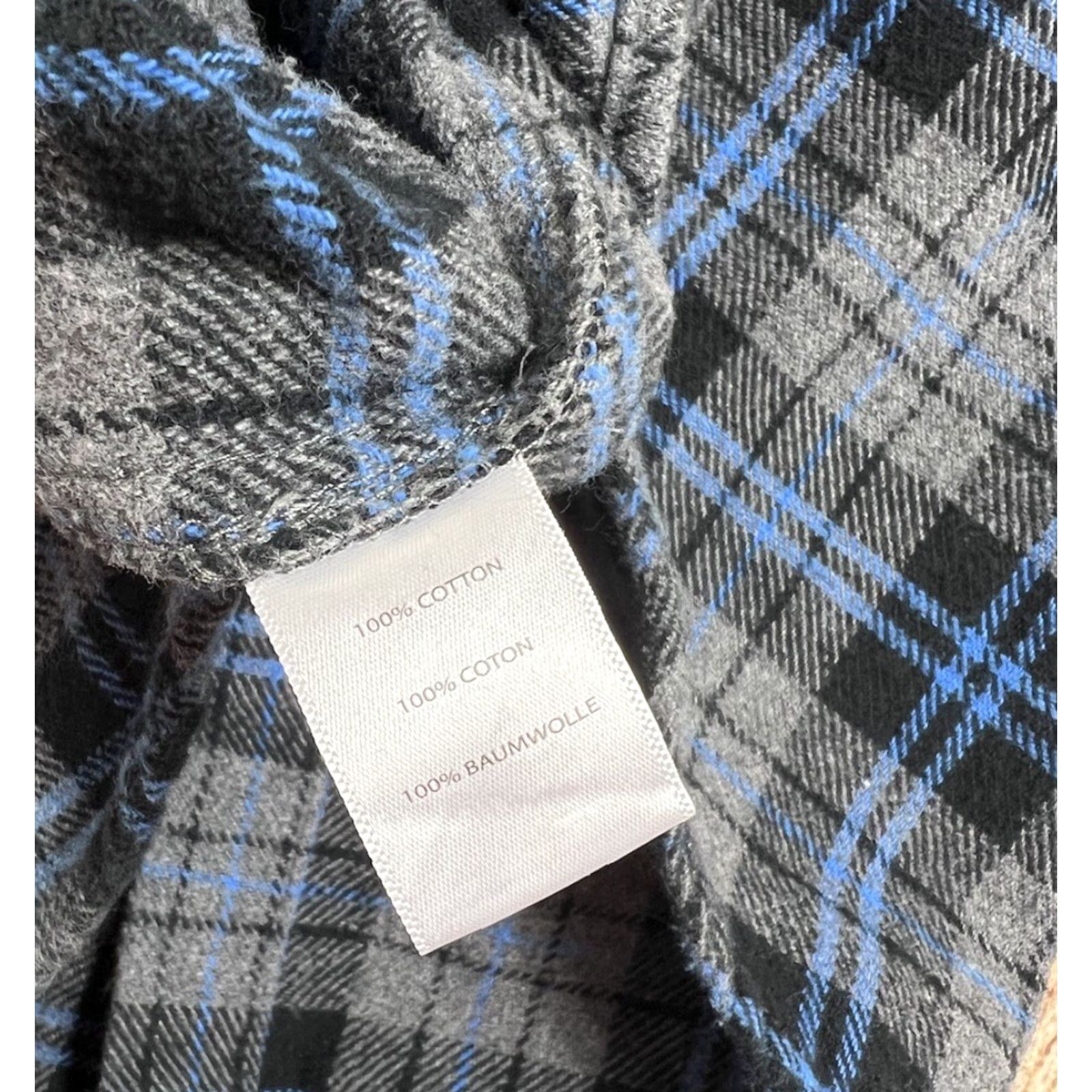 Vintage VINTAGE Noble Outfitters Plaid Flannel Blue Black Large Western Snap Shirt Mens L Long Sleeve Button-Up Western Pattern Embroidered Accents Size US L / EU 52-54 / 3 - 6 Thumbnail