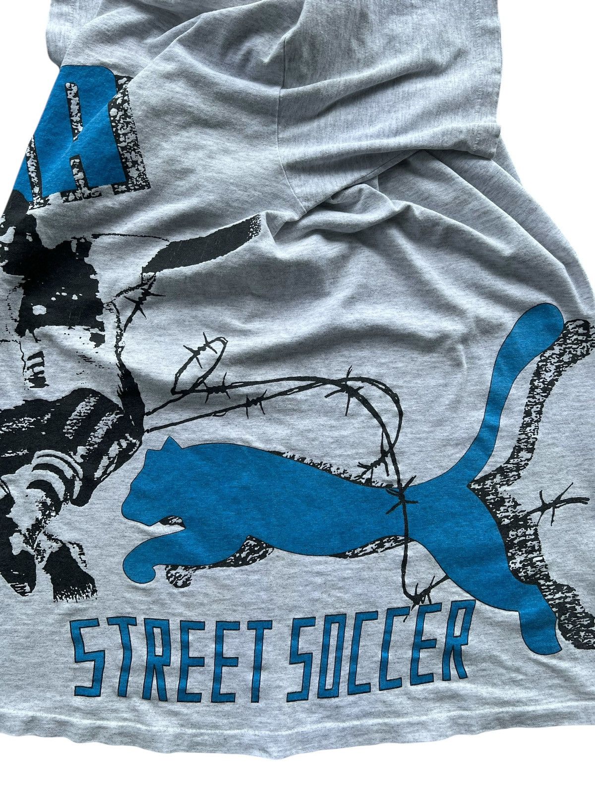 Puma 🔥Vintage 1980’s Puma Turnit On Street Soccer T-Shirt Size US M / EU 48-50 / 2 - 21 Thumbnail