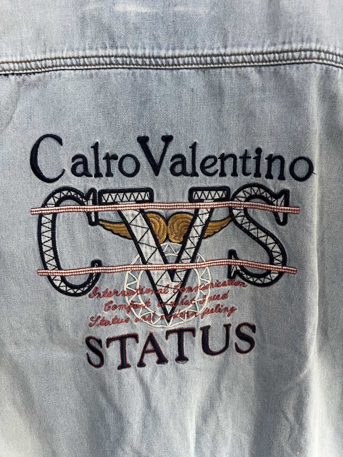 Other 🔥Vintage Distressed Calro Valentino Status Denim Jacket Size US M / EU 48-50 / 2 - 9 Thumbnail