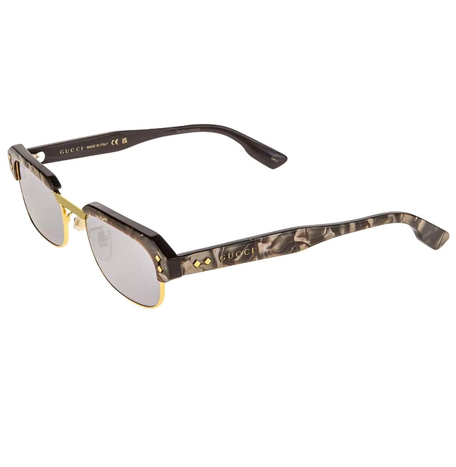 Gucci GUCCI 1480 Brown Smoke Silver Mirror Gg1480S Sunglasses 002 Size ONE SIZE - 8 Thumbnail