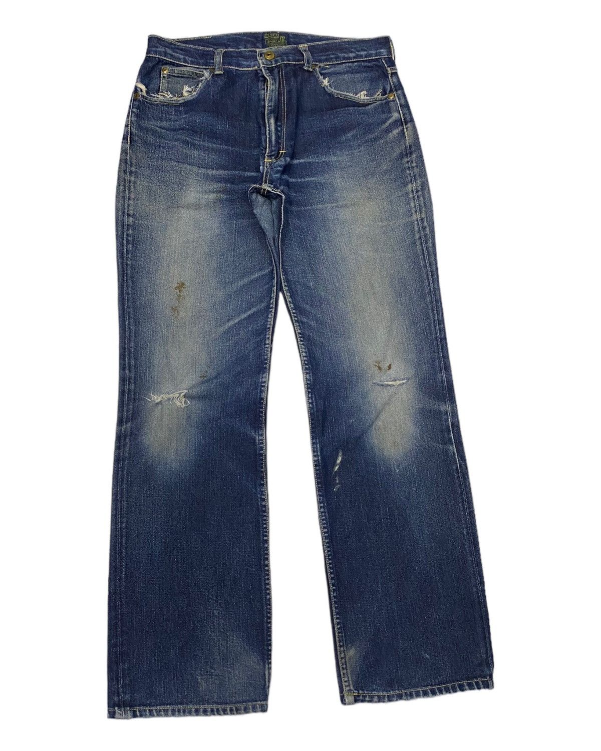 Denime × Japanese Brand Vintage Denime Distressed Denim Jeans Size US 31 - 3 Thumbnail