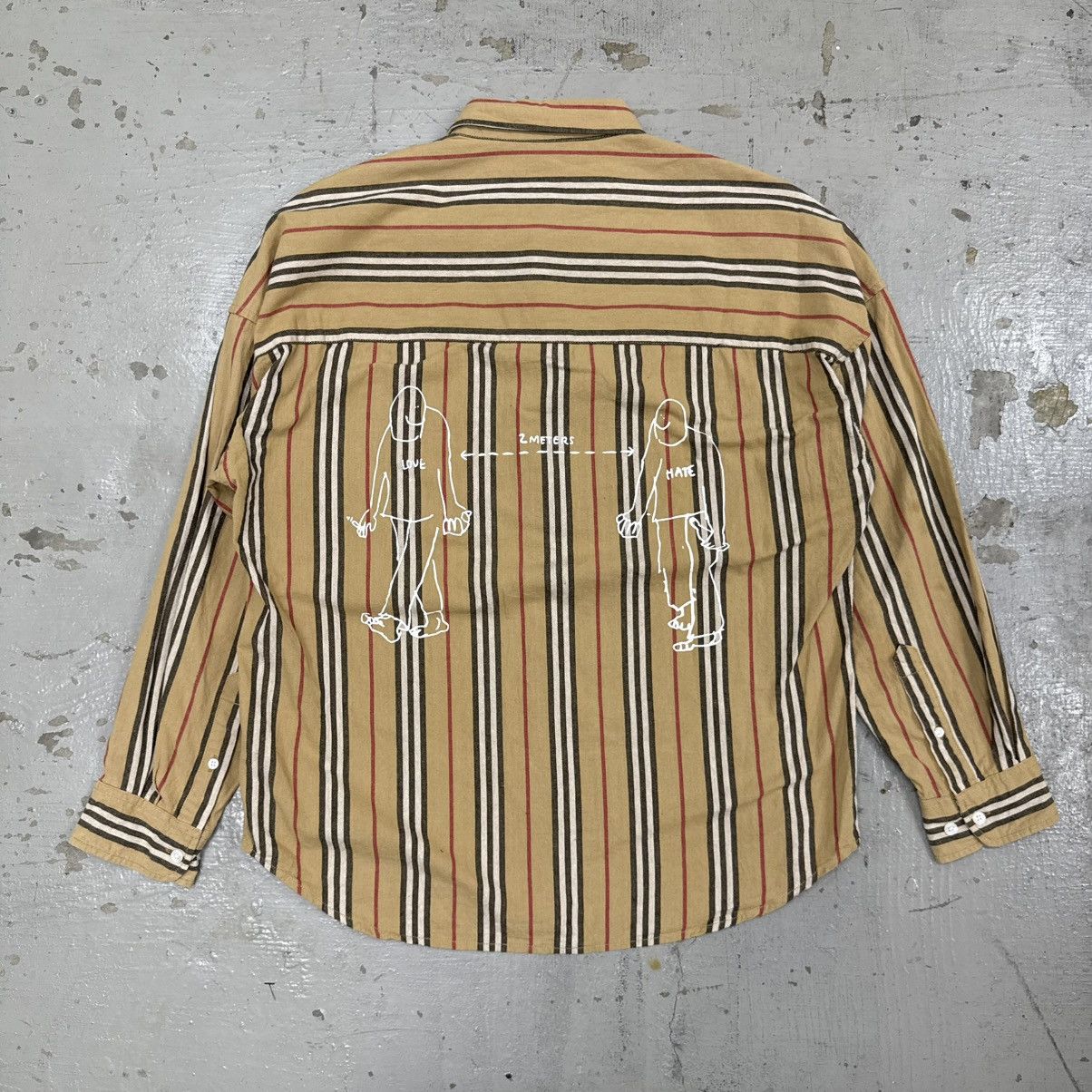 Japanese Brand Vintage Mark Gonzales Burberry Ripoff Button Up Shirt Size US M / EU 48-50 / 2 - 2 Thumbnail