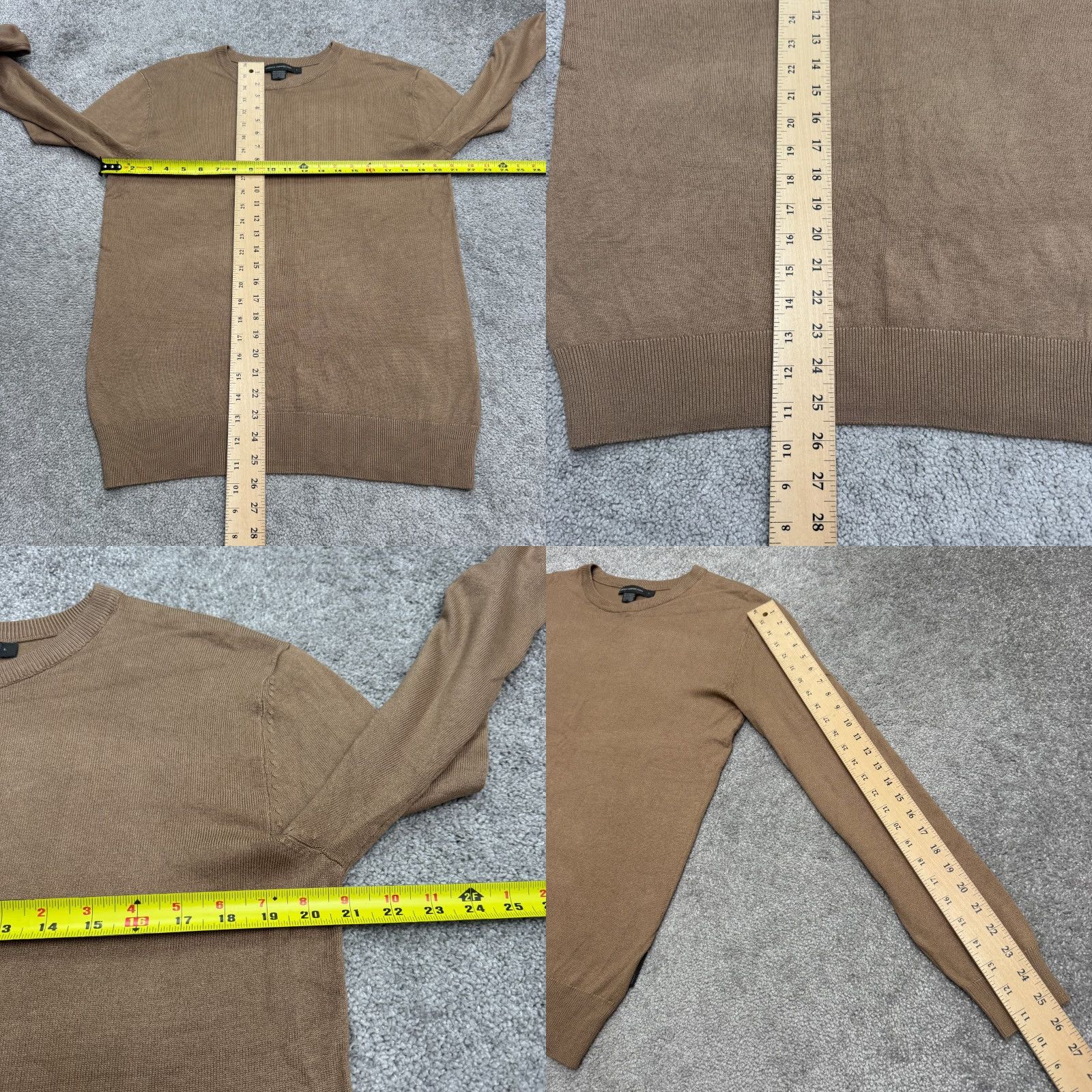 French Connection French Connection Pullover Sweater Mens Large Tan Brown Crew Neck Stretch Knit Size L Regular Fit Classic Designer Brand Vintage No Size US L / EU 52-54 / 3 - 8 Thumbnail