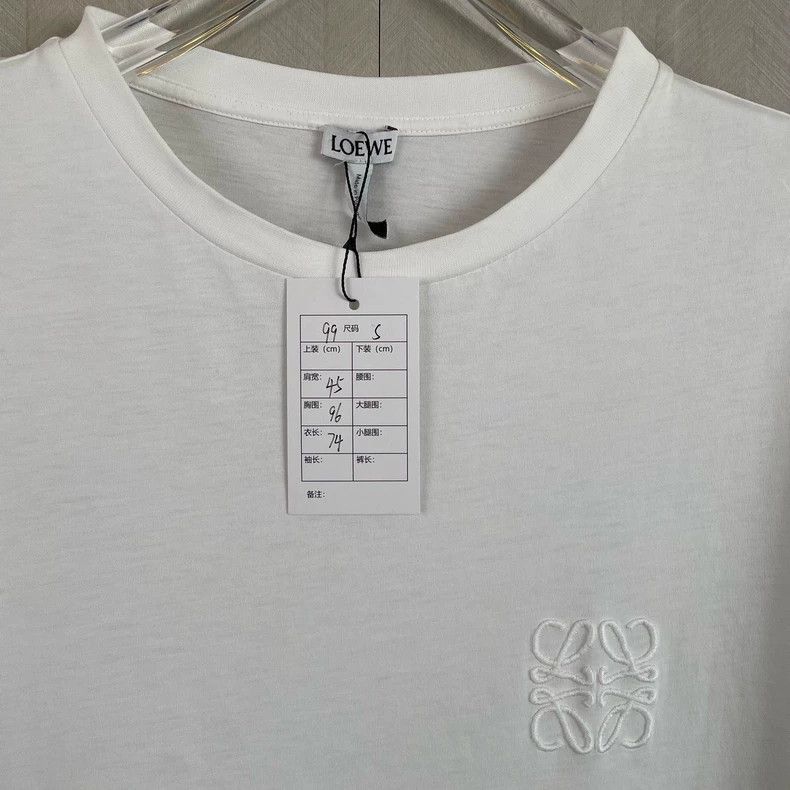 Loewe Loewe White small logo embroidered short sleeve Size S / US 4 / IT 40 - 2 Thumbnail