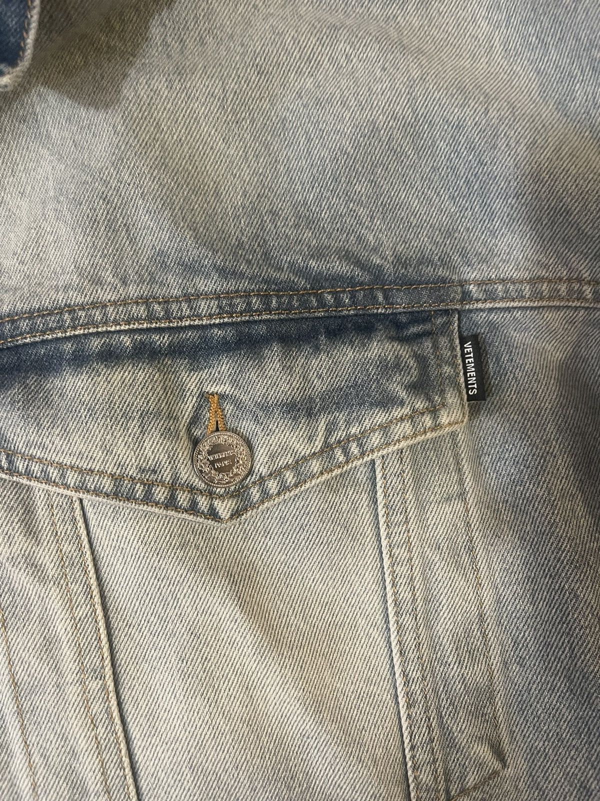 Vetements Vetements Denim Jacket Removable Hood Size US XL / EU 56 / 4 - 2 Thumbnail