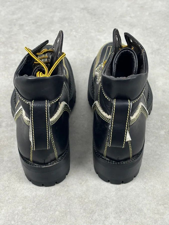 Dsquared2 2000s Dsquared2 Black Leather Contrast Stitch Boots Size US 8 / EU 41 - 12 Thumbnail