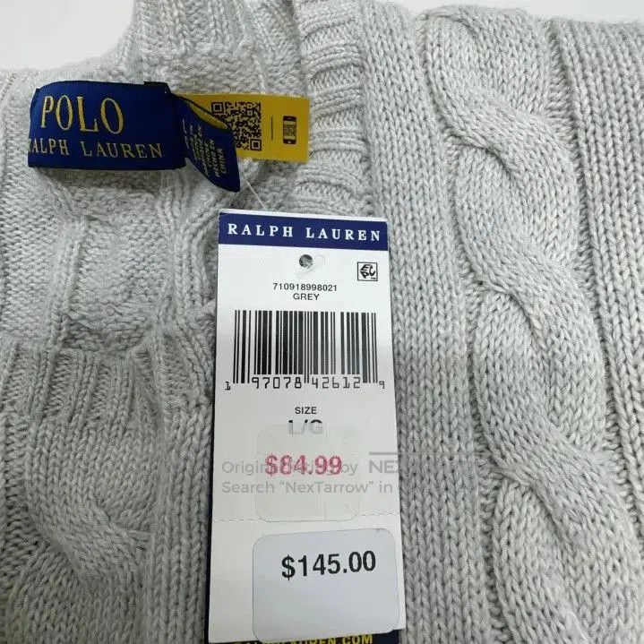 Polo Ralph Lauren Polo Ralph Lauren Men's Gray Logo Embroidered Sweater. Size US L / EU 52-54 / 3 - 3 Thumbnail