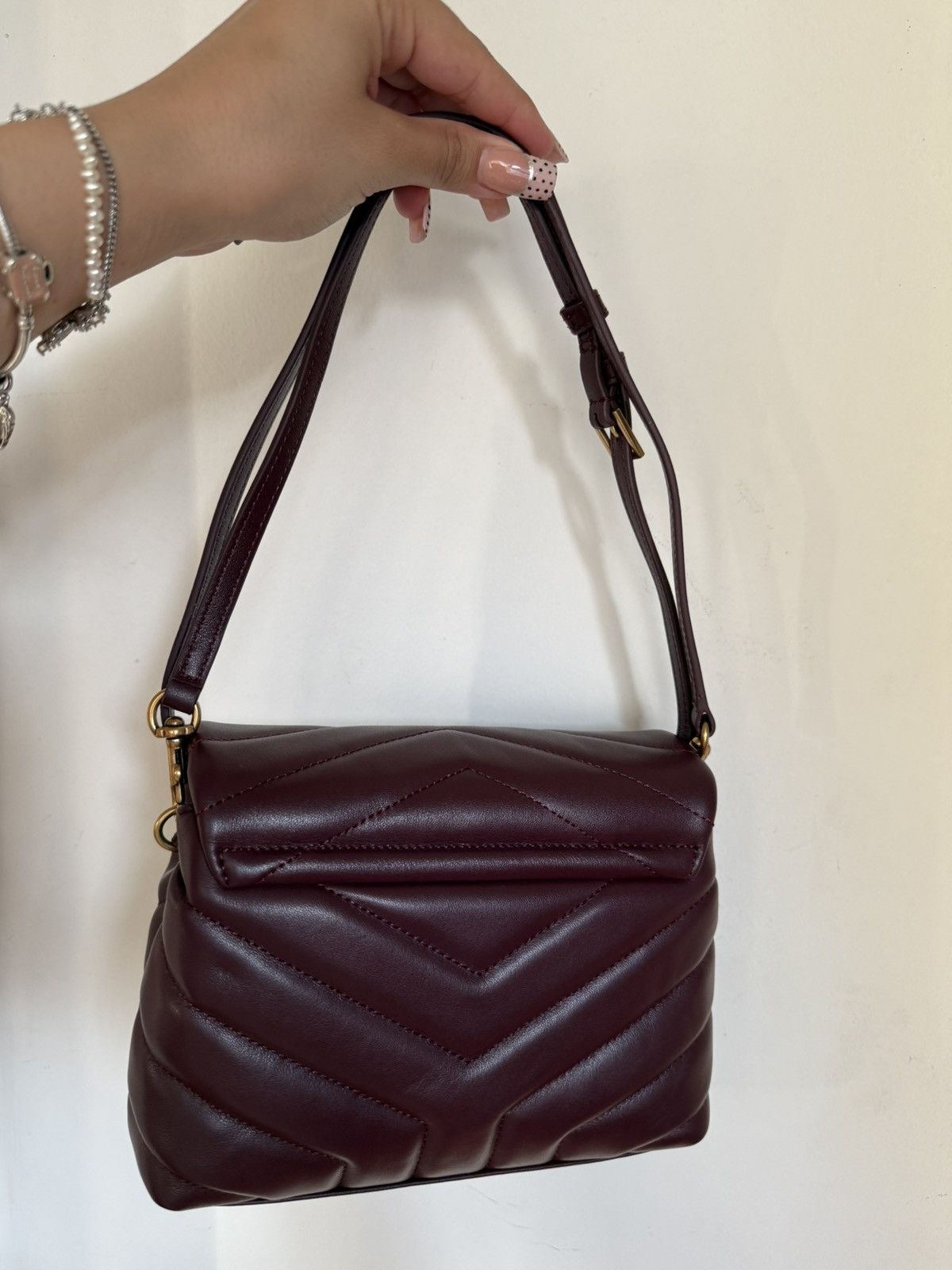Yves Saint Laurent Saint Laurent Bordeaux Loulou Toy Crossbody Bag Size ONE SIZE - 4 Thumbnail