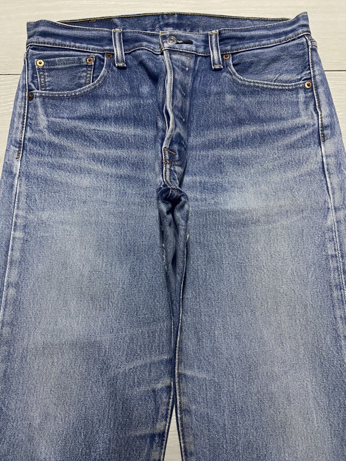 Levi's Vintage Levis 501 ButtonFly Distressed Jeans Size US 31 - 3 Thumbnail