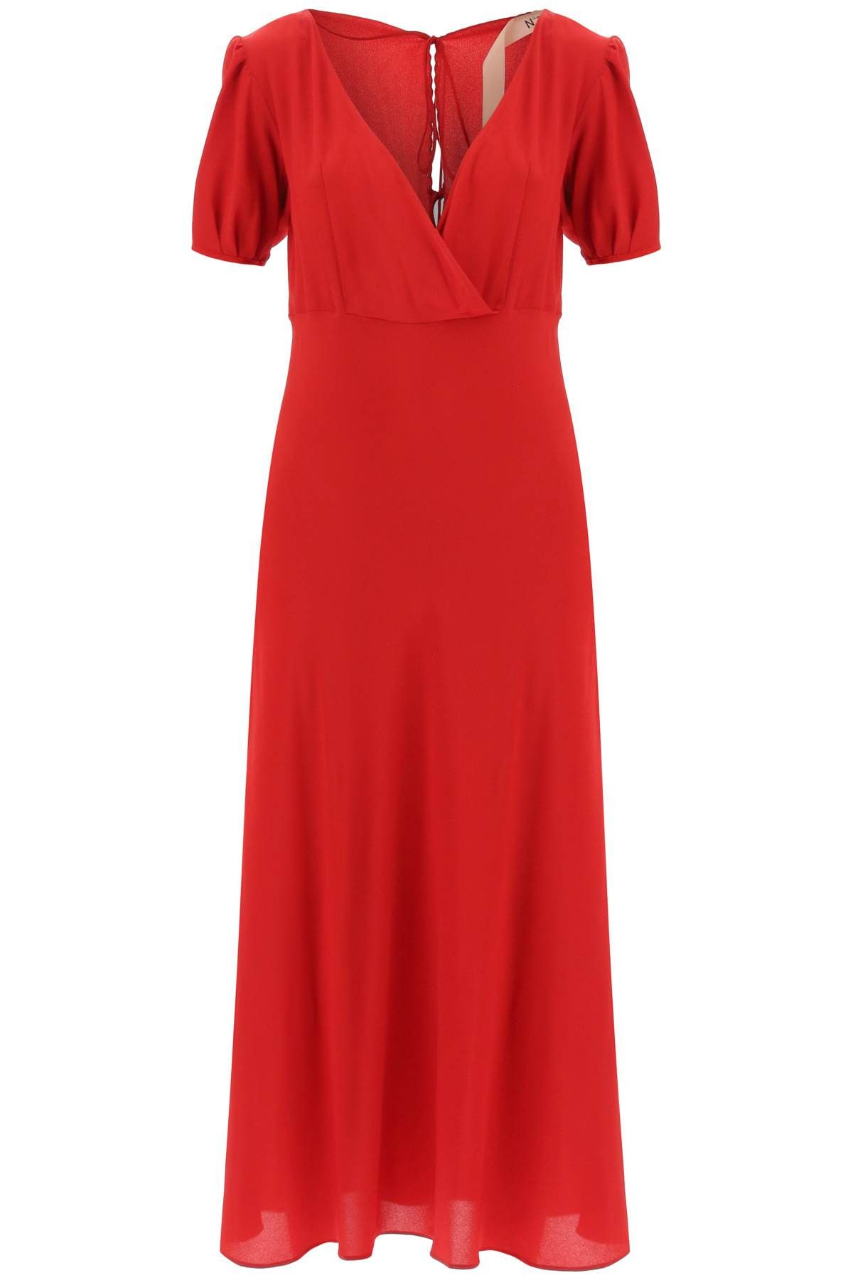 image of N21 Crepe Midi Dress in Rosso, Women's (Size Small)