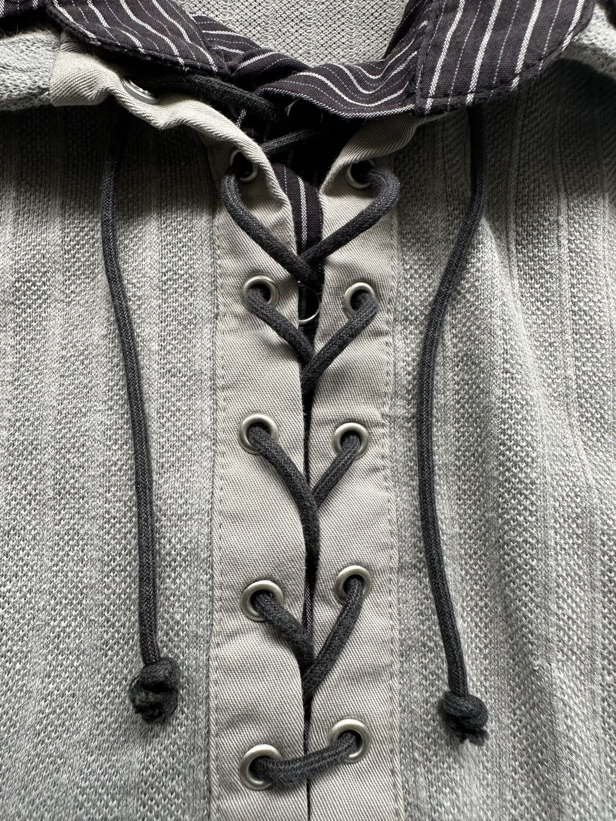 Yohji Yamamoto 90's SACSNY Y'saccs by Yohji Yamamoto lace up long sleeve Size US L / EU 52-54 / 3 - 4 Thumbnail