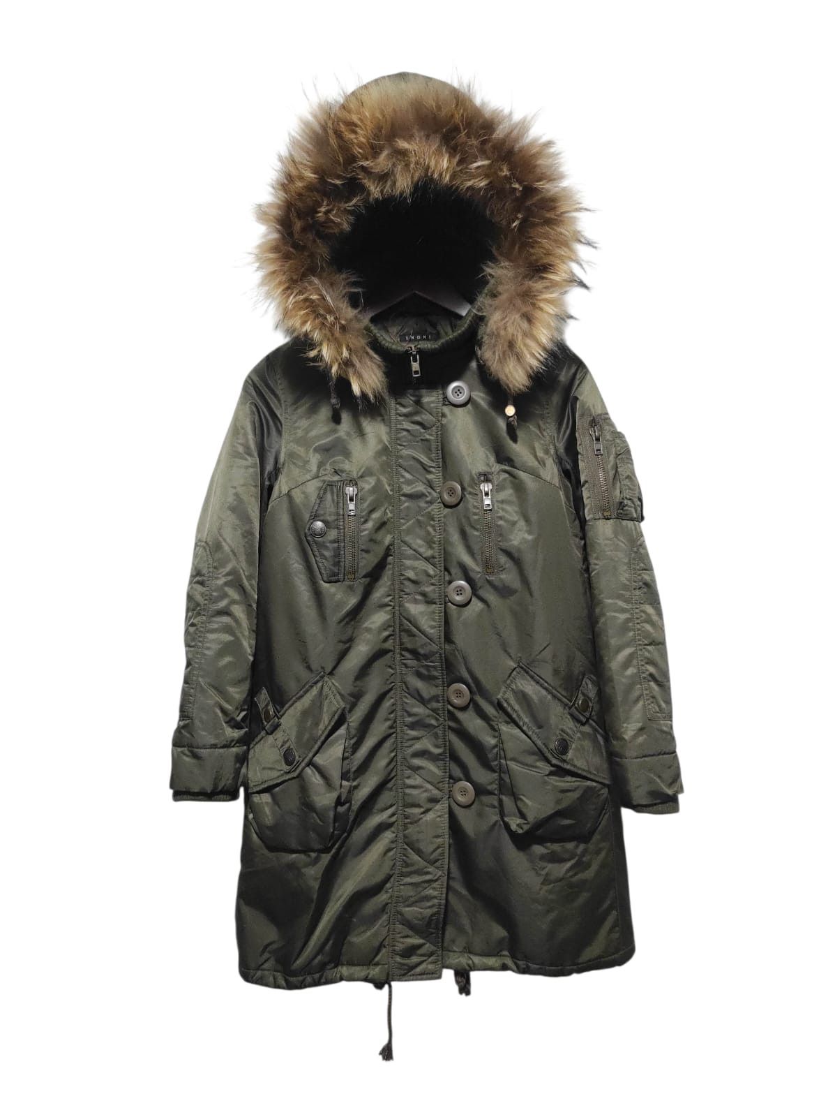 Le Grande Bleu (L.G.B.) INGNI Double Zip fur hoodie parka jacket LGB style Size US S / EU 44-46 / 1 - 2 Thumbnail