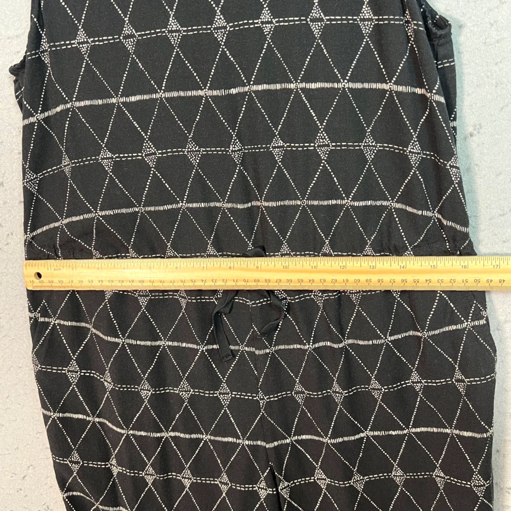 Madewell VINTAGE Madewell 1937 Women's Sleeveless Jumpsuit XS Black & White Diamond Pattern 90s Party Dress Size 26" / US 2 / IT 38 - 7 Thumbnail