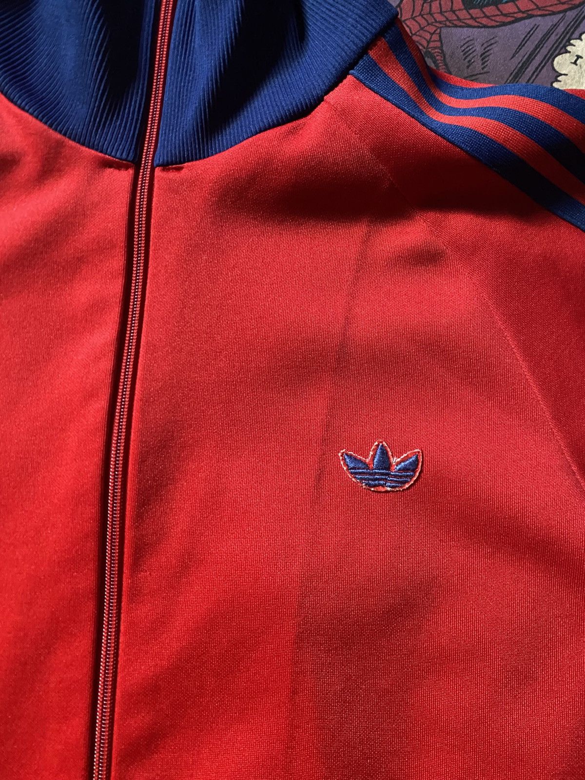 Adidas Adidas Vintage 80s Track Jacket Descente Polyester Red Used Size US S / EU 44-46 / 1 - 2 Thumbnail