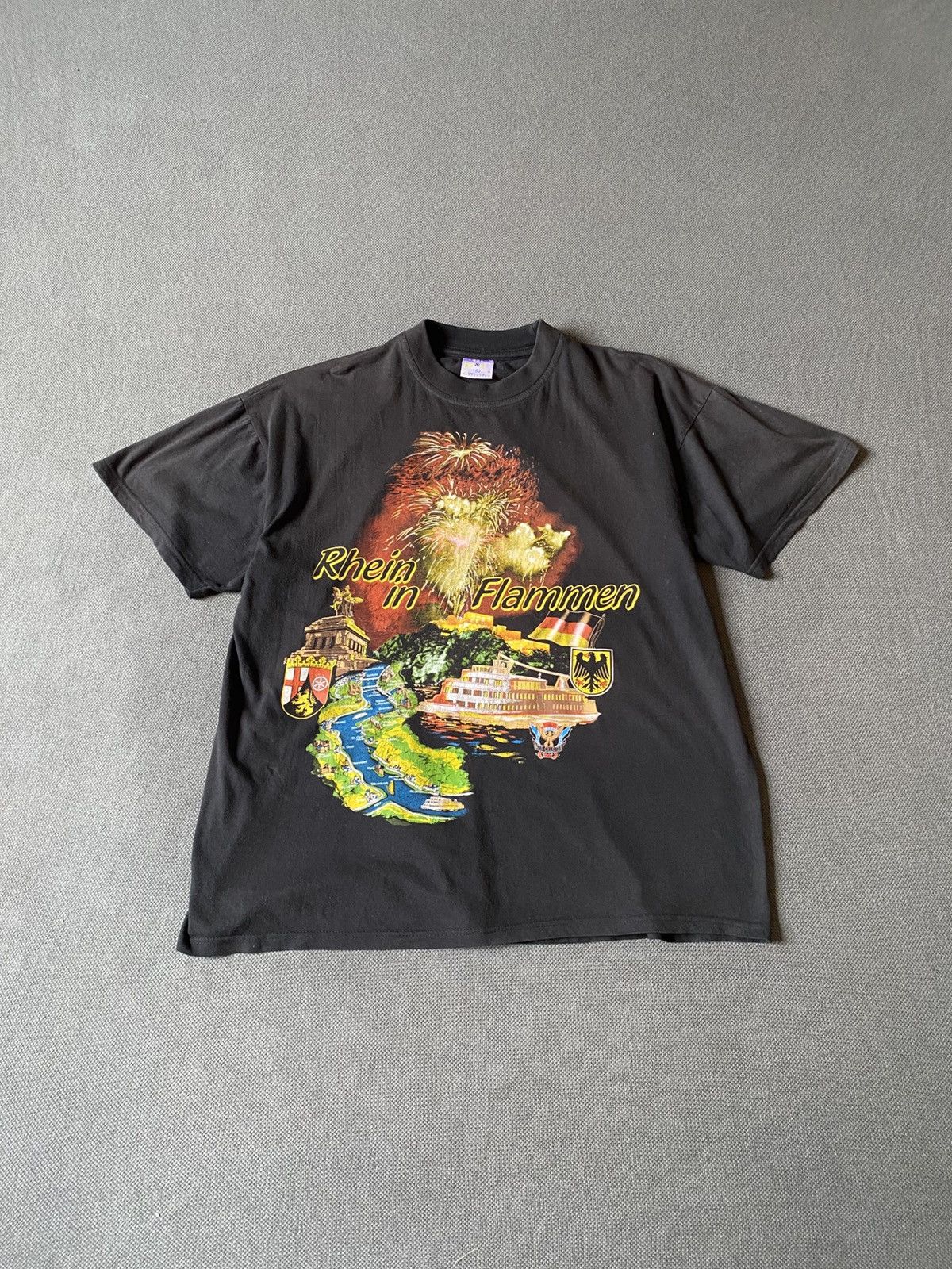 Vintage VINTAGE FADED “Rhein in Flammen” FIREWORKS T-SHIRT Size US XXL / EU 58 / 5 - 1 Thumbnail