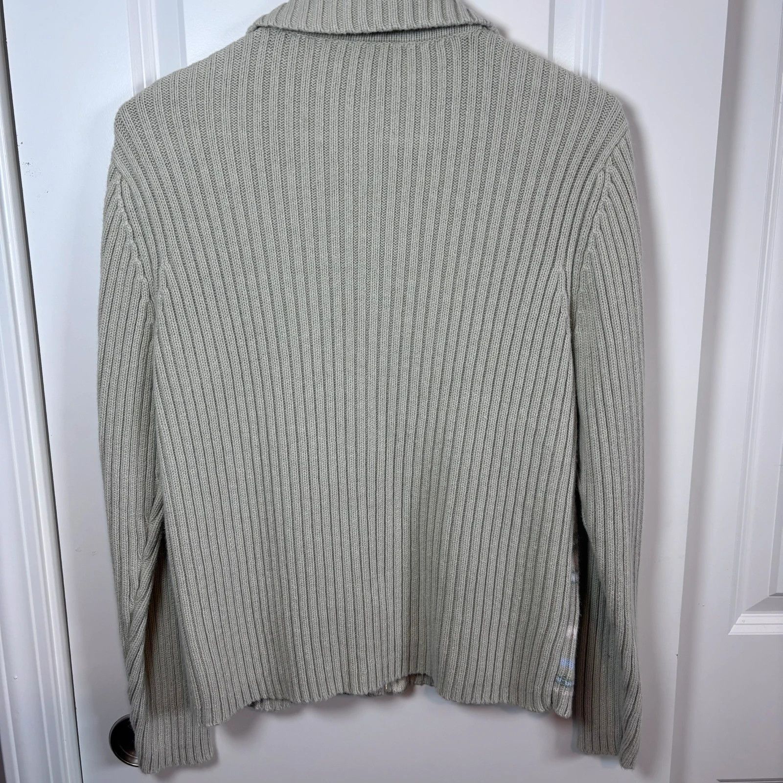 Cherokee Cherokee Women's Green Ripped Striped Sweater Cardigan. Size M / US 6-8 / IT 42-44 - 2 Thumbnail