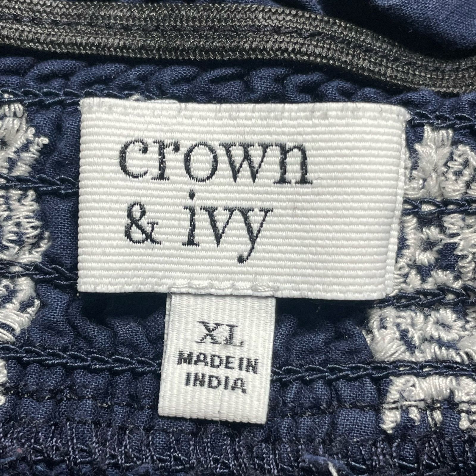 Other Crown & Ivy Embroidered Cotton Blouse Size XL / US 12-14 / IT 48-50 - 2 Thumbnail