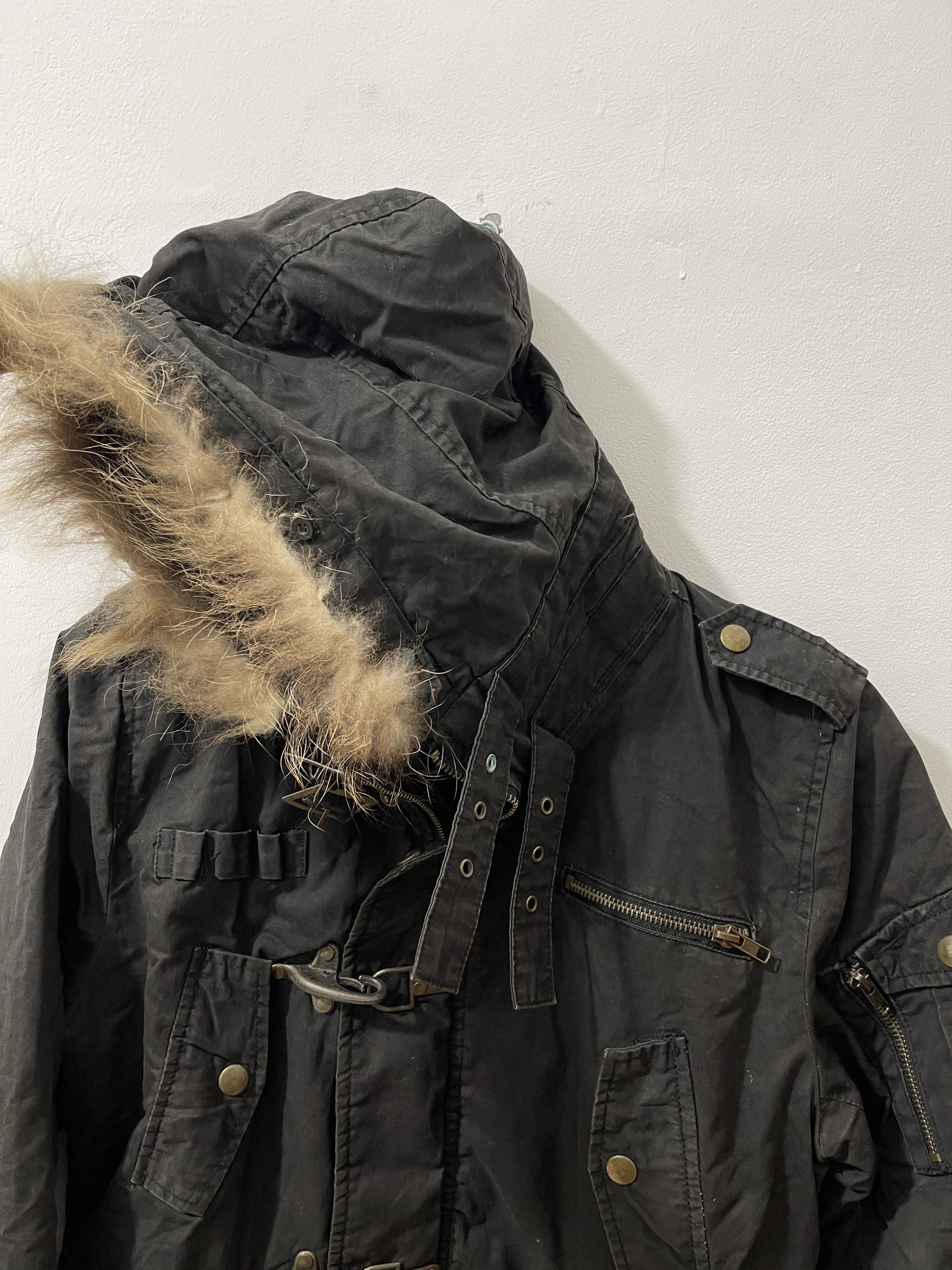 Japanese Brand 2000s Vence Japan Archive Fur Fireman Clasp Vkei Jacket Size US M / EU 48-50 / 2 - 4 Thumbnail