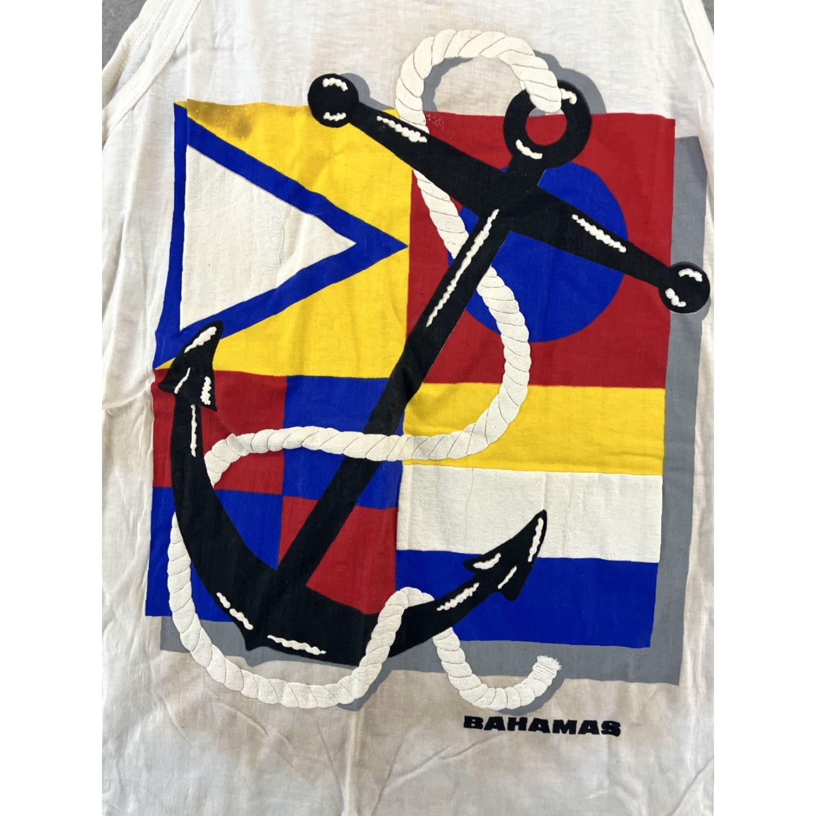 Vintage VINTAGE Double Bull Bahamas Souvenir Graphic Tank Top Men L White Nautical Beach 90s Shirt T-Shirt Tank Top Size US L / EU 52-54 / 3 - 2 Thumbnail