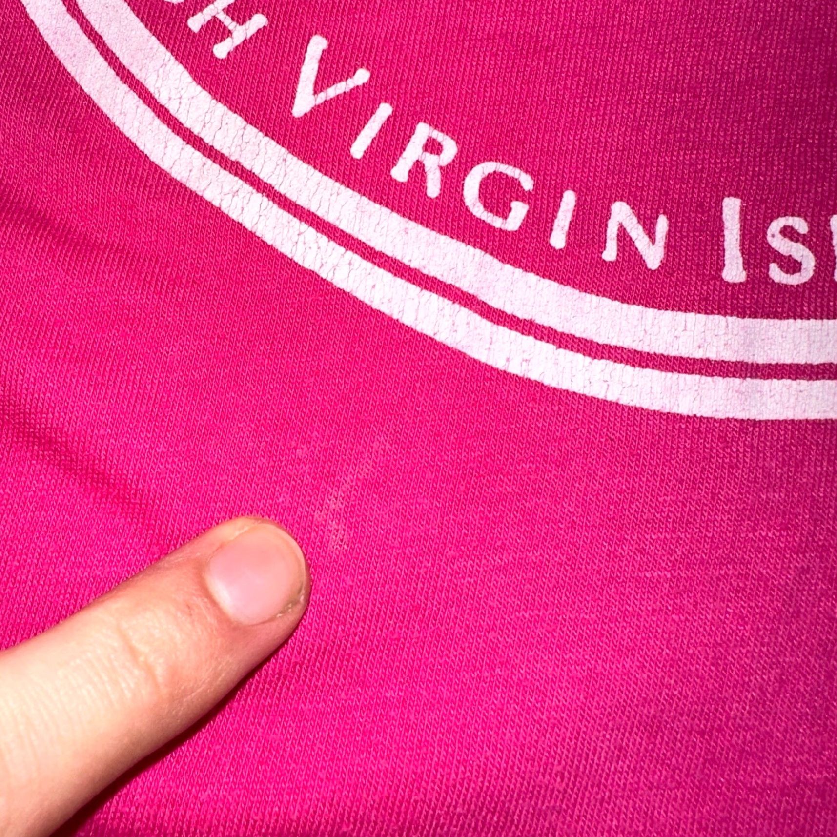 Vintage VINTAGE British Virgin Islands 80s T Shirt Pink Shell Ocean Travel UK Graphic Art Men L Crew Neck Short Sleeve Size US L / EU 52-54 / 3 - 6 Thumbnail